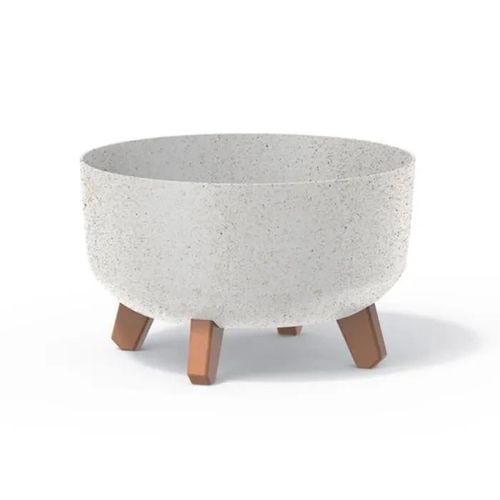 Pot À Fleurs Gracia Low Eco Wood Dgrl300lw-S449w Prosperplast - Blanc Eco 6,8l