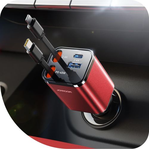 Eryi-¿4-En-1¿2025 84w Rétractable Allume Cigare Usb C,¿Ultra-Compact¿Pd 45w Chargeur Voiture Chargement Rapide, Prise Allume Cig[1536]