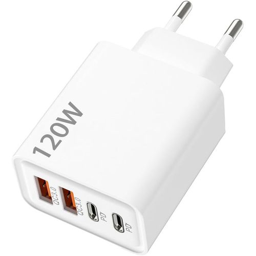 Eryi-Chargeur Multiport Usb,120w Prise Usb C,4 Ports Chargeur Rapide,Pd+Qc3.0 Chargeur Secteur,Tête De Charge Rapide Pour Iphone [756]