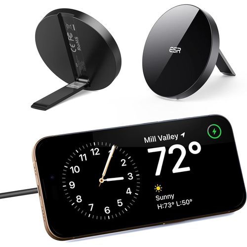 Eryi-Chargeur Induction Sans Fil Halolock Avec Béquille Compatible Avec Magsafe, Iphone 15/15 Plus/15 Pro/15 Pro Max Et Iphone 14[1862]