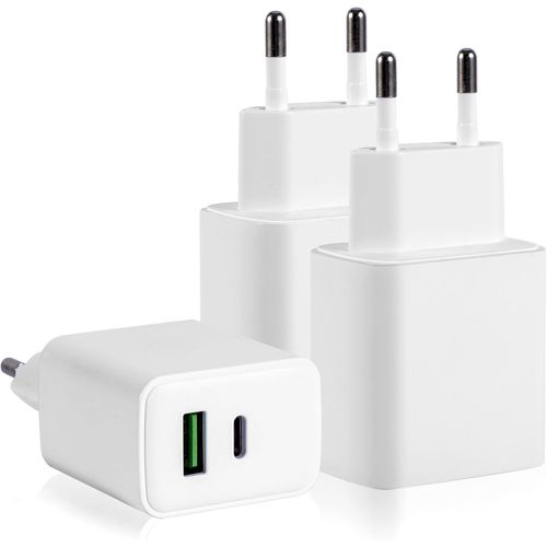 Eryi-3 Pièces Chargeur Usb C, Prise Rapide 20w Pour Iphone 15 14 13 12 11 Pro Max Se Xs Xr 8 7 6s Plus Mini Se, Pad, Arpods, Gala[1145]