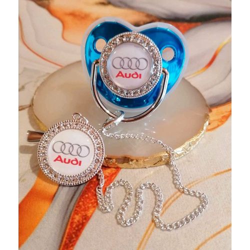 Tétine Bleu Audi Blanc