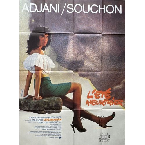 L'été Meurtrier - Affiche Originale De Cinéma - Format 120x160 Cm - Un Film De Jean Becker Avec Alain Souchon, Isabelle Adjani, Michel Galabru, Francois Cluzet, Roger Carel, Manuel Gelin - Année 1983