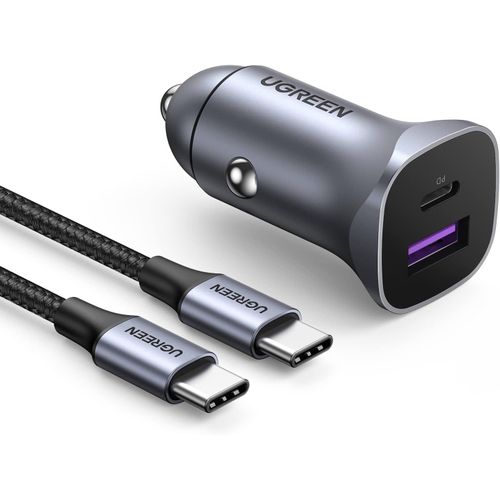 Eryi-Chargeur Voiture Usb C 30w Pd Qc 3.0 Pps Avec Câble Chargeur Allume Cigare 12v Compatible Avec Iphone 16 Plus Pro Max 15 14 [1422]