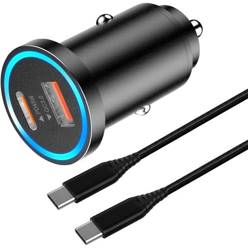 Eryi-63w Chargeur Voiture Usb C 45w & Usb A 18w Avec Cable Pour Samsung Galaxy S24/S23 Plus/S25 Ultra/S22 S21 S20 Fe A56 A26 A55 [1035]