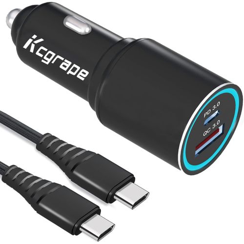 Eryi-48w Chargeur Voiture Allume Cigare Usb Et Cable Pour Iphone 15 16 Pro 16e Samsung Galaxy S24 Plus Ultra/S23 Fe S22 S21/A55 5[1038]