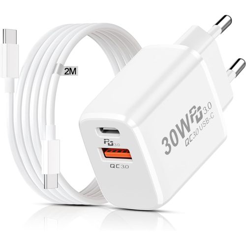 Eryi-Chargeur Usb C Rapide 30w Pour Google Pixel 8 Pro/8a/7/6/5, Chargeur Rapide Usb C Prise Chargeur Type C Pour Iphone 15 Pro M[86]