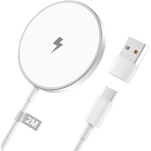 Eryi-Chargeur Induction Iphone 2m, 15w Chargeur Mag-Safe Pour Apple Iphone 16/16 Pro/15 Pro Max/15 Plus/15/14/14 Plus/13/12 Mini/[1705]
