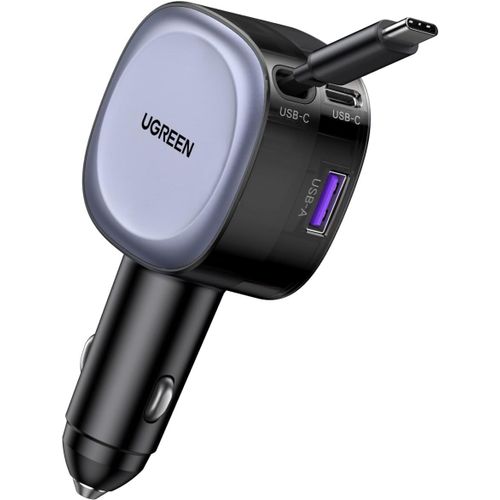 Eryi-Chargeur Allume Cigare Usb C Rétractable 75w Pps Pd Qc 3.0 Chargeur Voiture Charge Rapide Compact Compatible Avec Iphone 16 [1092]