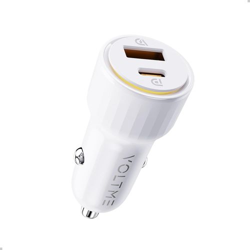 Eryi-Chargeur Allume Cigare 48w Pour Auto Blanc, Chargeur Voiture 12v/24v Usb C Rapide 2 En 1 Adaptateur Allume Cigare Usb C Comp[1959]