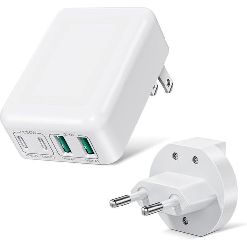 Eryi-Chargeur Usb C, Chargeur Multi Rapide Usb Plat Total 40w, Alimentation Multi - Usb À 4 Ports, Compatible Avec Iphone 13/14/1[886]