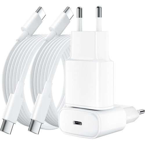 Eryi-Lot De 2 Pour Chargeur Rapide Iphone, 25w Pd Usb-C Prise Secteur Avec 2m Câble (Iphone 15 25w)[154]