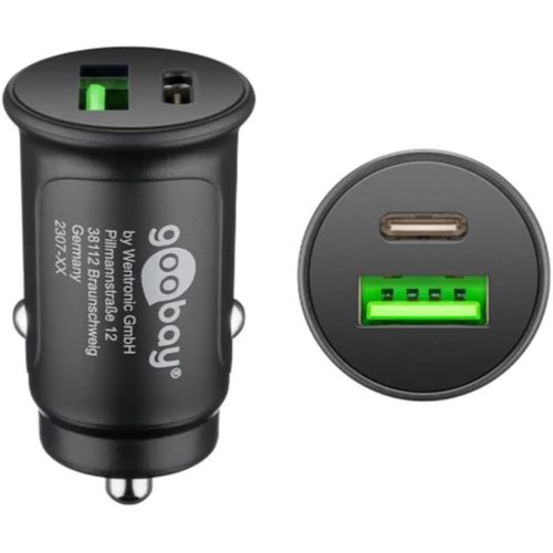 Eryi-59521 Chargeur De Voiture 2 Ports Avec Usb-C Pd (Power Delivery), Mini Chargeur Double Usb, Voiture Et Camion (12 V/24 V), 2[3814]