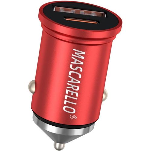Eryi-Chargeur Rapide Usb C Pour Voiture - Mini Allume-Cigare Usb De Type C - Pour Iphone 14/13/12/11 Pro Et Plus - Rouge[4296]