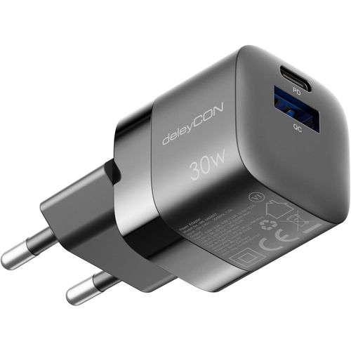 Eryi-Chargeur Usb A Et C (2 Ports - Chargeur Rapide Compact 30w) Alimentation Usb Gan Pour Iphone 16/15/14/13/12/11 Ipad Galaxy S[2122]