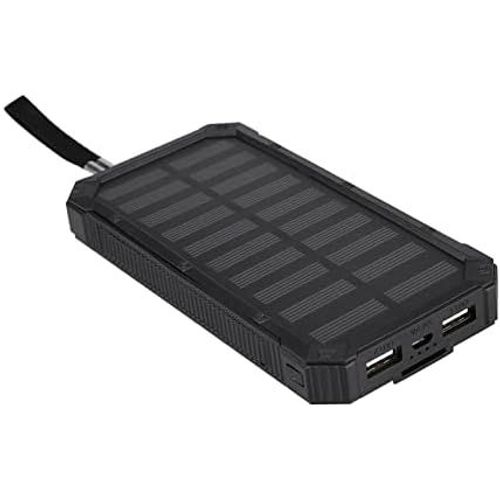Eryi-Power Bank Solaire, 20000mah Portable 2 Sorties Ports Usb Charge Rapide Solaire, Power Bank Sans Fil Charge Rapide Chargeur [4086]