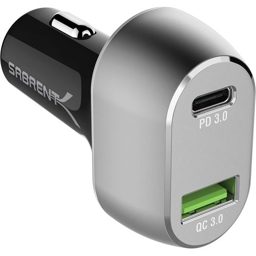 Eryi-Allume Cigare Usb C + A, 65w Usb-C Pd Chargeur Voiture, Charge Rapide, Qc 3.2 Chargeur Métal, Station De Charge Hub Rapide S[2981]