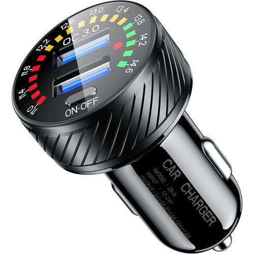 Eryi-Kewig Chargeur De Voiture, Double Port Qc3.0 Usb Rapide Chargeur Allume Cigare, Adaptateur De Chargeur De Voiture 36 W/3 A À[2146]