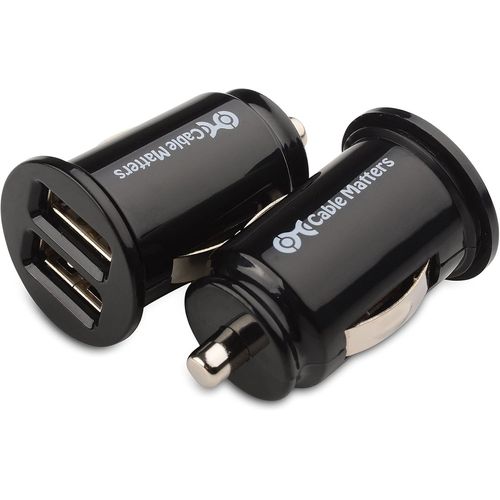 Eryi-Paquet De 2 Mini Chargeur Usb Voiture Double (Chargeur Allume Cigare Usb) 10w 2a Encastrable Avec Un Chipset De Chargement I[2776]