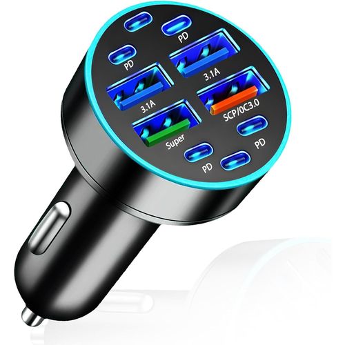 Eryi-Chargeur De Voiture Double Usb 66w/3.1a, Chargeur Allume Cigare Usb C Rapide, Chargeur Allume Cigare Usb C Ultracompact En A[2162]