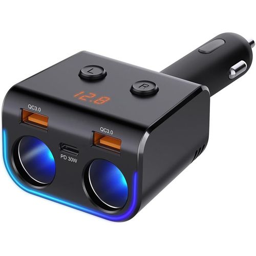 Eryi-180w Usb C Chargeur Allume Cigare Usb Type C Chargeur De Voiture, Usb C Chargeur De Voiture Avec Double Qc3.0 Et 30w Pd Type[3898]