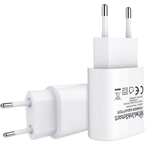 Eryi-Chargeur Usb (2 Paquets) Eu Chargeur Mural Usb 5v / 2a Pour Cadenas D'empreintes Digitales, Soutien Iphone 7/7 Plus / 6s / 6[4142]