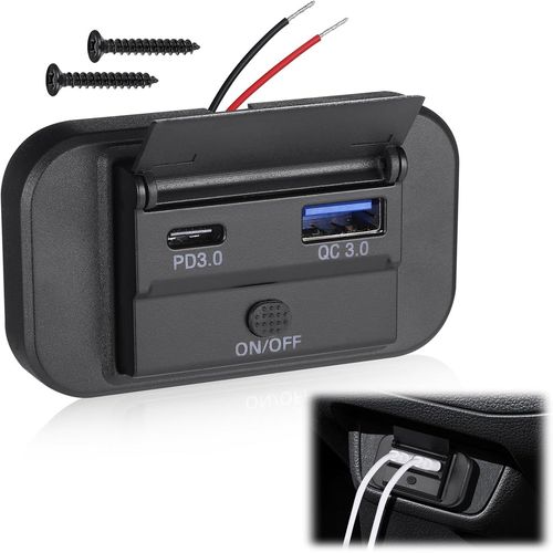 Eryi-Prise Usb 12v, Prise Usb Camping Car, Qc/Pd 3.0 Usb C Chargeur De Voiture, Prise De Chargeur De Voiture Pour Rv, Bateau, Atv[2603]