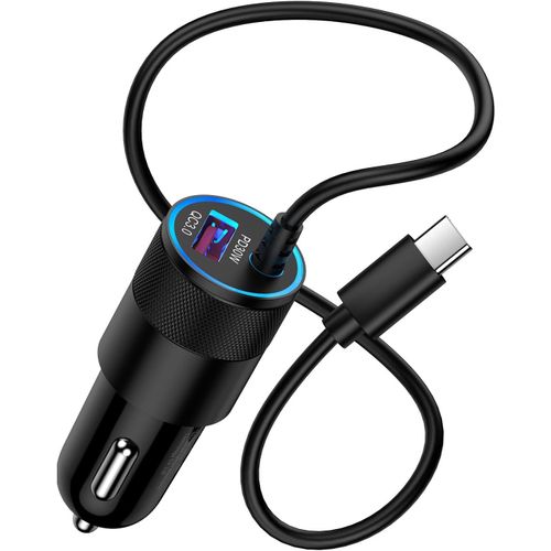 Eryi-Chargeur Allume Cigare Usb C, 48w Téléphone De Chargeur Voiture Usb C Téléphone Fast Charge, Qc18w & Pd 30w Avec 1m Cable Ca[2394]