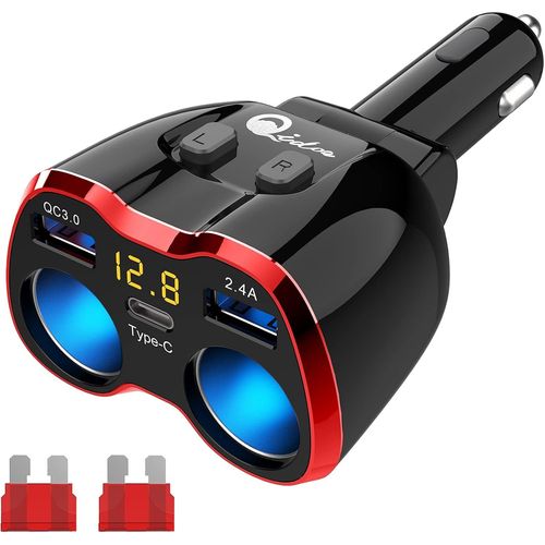 Eryi-Adaptateur Allume-Cigare 150w, Chargeur De Voiture Usb C Et Double Prise Qc3.0 Multi Usb Voiture 12v/24v Adaptateur Avec Co[3063]