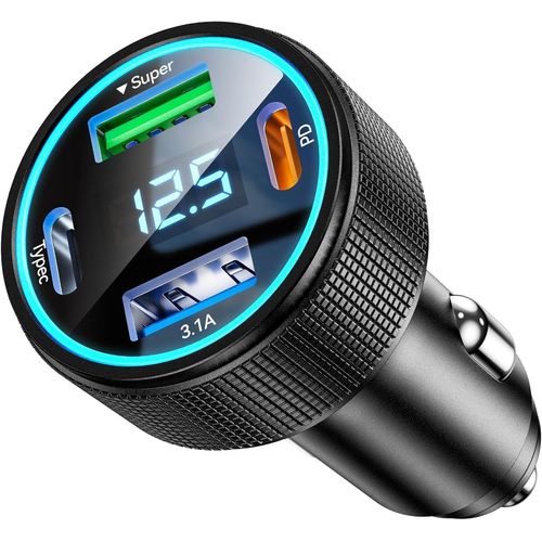 Eryi-Chargeur Allume Cigare Usb C 4 Ports, Prise Allume Cigare 12v Pd 30w, Rapide 66 W Chargeur Voiture Usb C, Modèles 12v/24v Ch[2644]