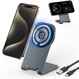 Eryi-Mag-Safe Chargeur Sans Fil, Magnétique, Inductif, Pour Iphone 16, 15, 14, 13, 12, Pour Samsung Galaxy S24, S23, S22, S21, S2[3982]
