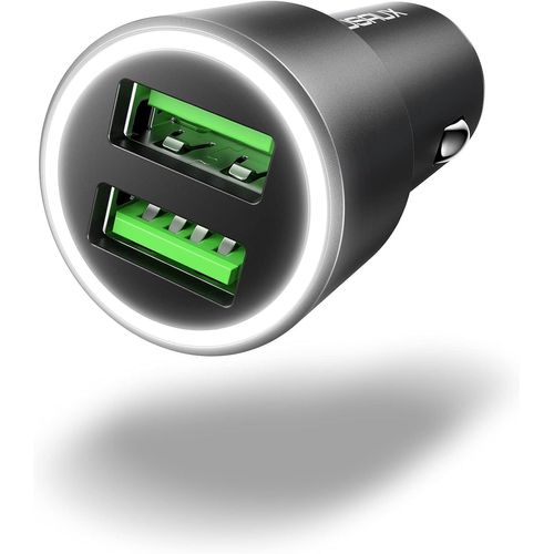Eryi-Allume Cigare Usb, Chargeur Allume Cigare Usb [Dual Qc3.0 Port] 36w/6a [All Metal] Chargeur Voiture Quick Charge Compatible [3530]