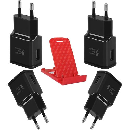 Eryi-Lot De 4 Blocs D'alimentation Usb 5 V 2 A - Chargeur Rapide Universel Pour Samsung Galaxy S24 Fe S23 S22 S10e, S9 S8 S7 S6 A[4467]