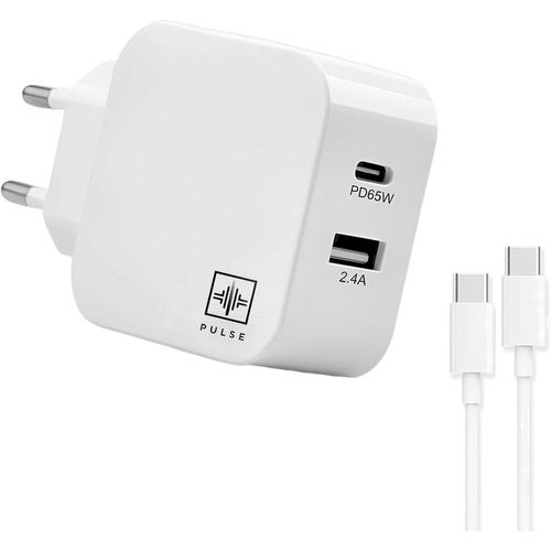 ERYI-® Chargeur USB-C 65W Technologie GaN - Charge Ultra-Rapide 60% en 30 Min - Câble USB-C de 1,5m - Compact et Idéal pour Les V[3771]