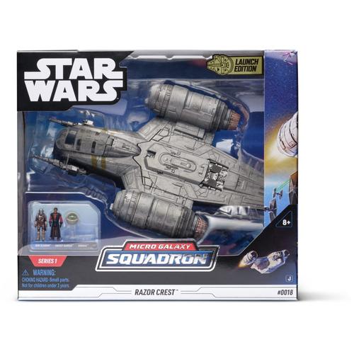Bizak Star Warsmicro Galaxy Squadron Navire Deluxe Razor Crest Comprend 3 Figurines 62610021
