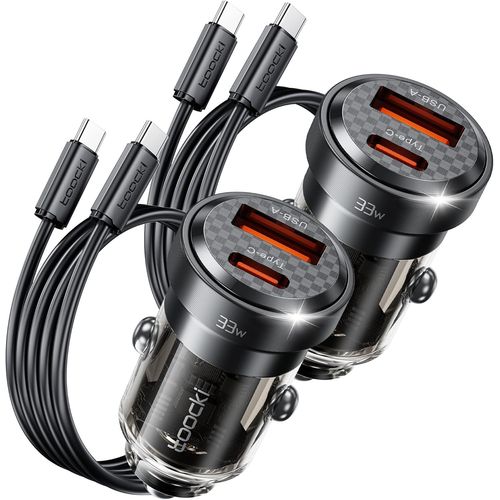 Eryi-Chargeur Voiture 33w, Usb-C/Usb-A [Pd+Qc3.0] Double Port Allume-Cigare, Pour Iphone 16/15/14 Pro Max, Ipad, Samsung, Xiaomi,[2470]