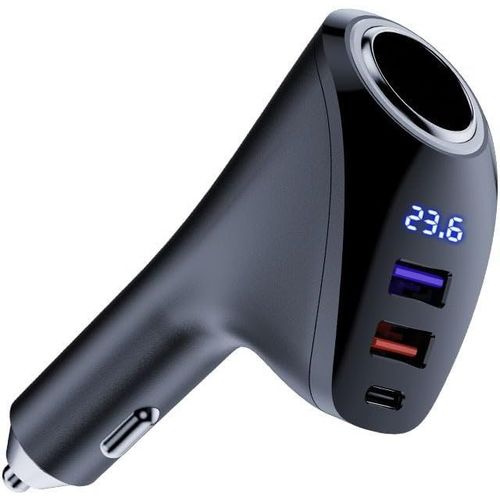 Eryi-Chargeur De Voiture Usb C - Adaptateur Répartiteur Pour Allume-Cigare - 150 W - Chargeur De Voiture - Type C - Double Usb - [3570]