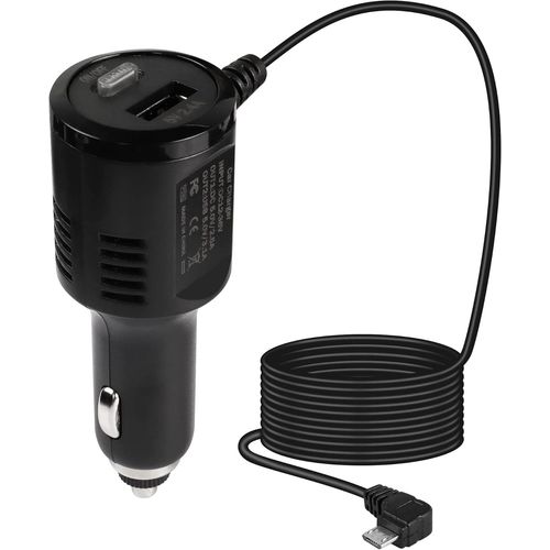 Eryi-Chargeur De Voiture De Tachygraphe Avec Câble D'alimentation Micro Usb, Chargeur Rapide 12v À 5v Avec Chargeur Usb Et Bouton[3795]