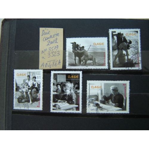 Ad 486 A // Serie Complete Timbres Obliteres France N° 3519 À 3523 (2002) Le Siècle Au Fil Du Timbre : Vie Quotidienne
