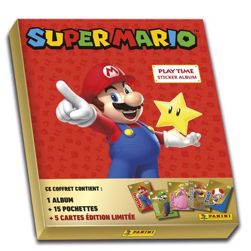 Stickers Super Mario Stickers Gold Coffret (Album + 15 Poch + 5 Cartes El Gold)