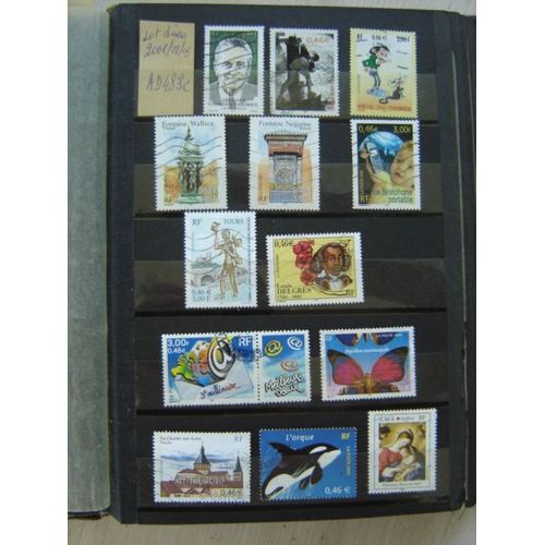 Ad 483 C // Lot De Timbres Obliteres France (2001 À 2003)