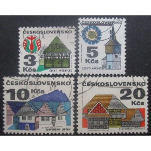 Tchecoslovaquie Série N°1920 Au 1923 Anciennes Batisses Oblitérés
