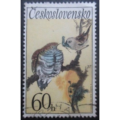 Tchecoslovaquie N°1955 Coucou Et Fauvette Oblitéré