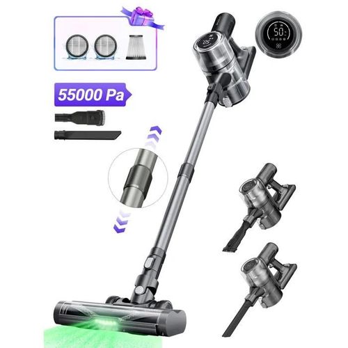 PROSCENIC P13 - Aspirateur Balai sans Fil multifonctions 6 en 1- 550W/55KPa - Anti-enchevêtrement - Autonomie 45 Min