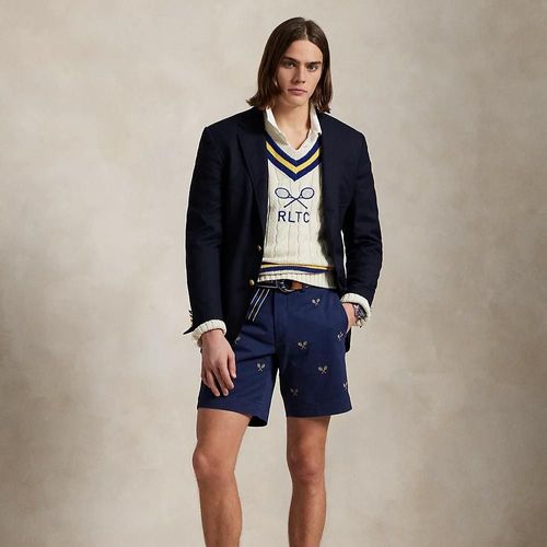 Short Chino Droit Brodé 20,3 Cm