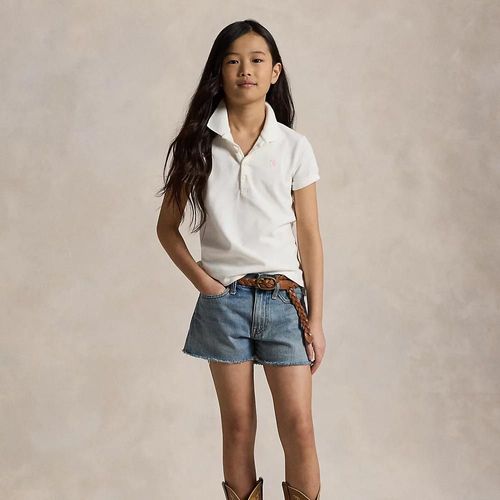 Short En Denim De Coton Effiloché