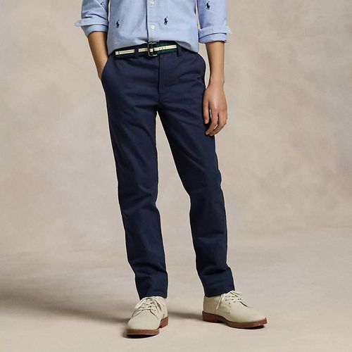 Pantalon Slim Fit Ceinturé Sergé Stretch