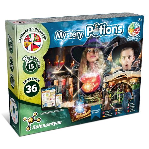 Science4you Potions Magiques - Utilisez Le Chaudron Magique Et Créez Vos Potions - Jeu Magie Et Chimie Pour Enfants 7 8 9 10 11 12 Ans - Kit Activités Manuelles Magic Et Expériences Scientifiques