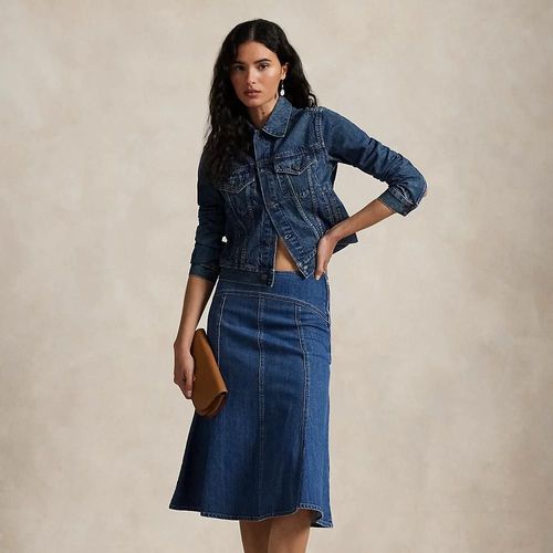 Jupe Trapèze À Pans En Denim