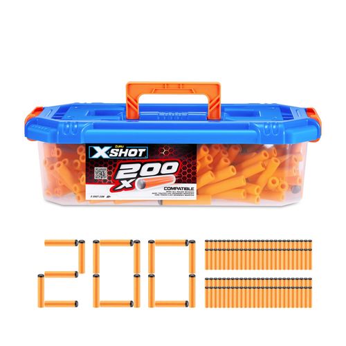 X-Shot- Mallette De 200 Fléchettes En Mousse Zuru 36181 Recharge Excel Carrying Case